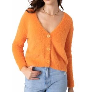 NEW SINCERELY OURS samantha cardigan top in tangerine
